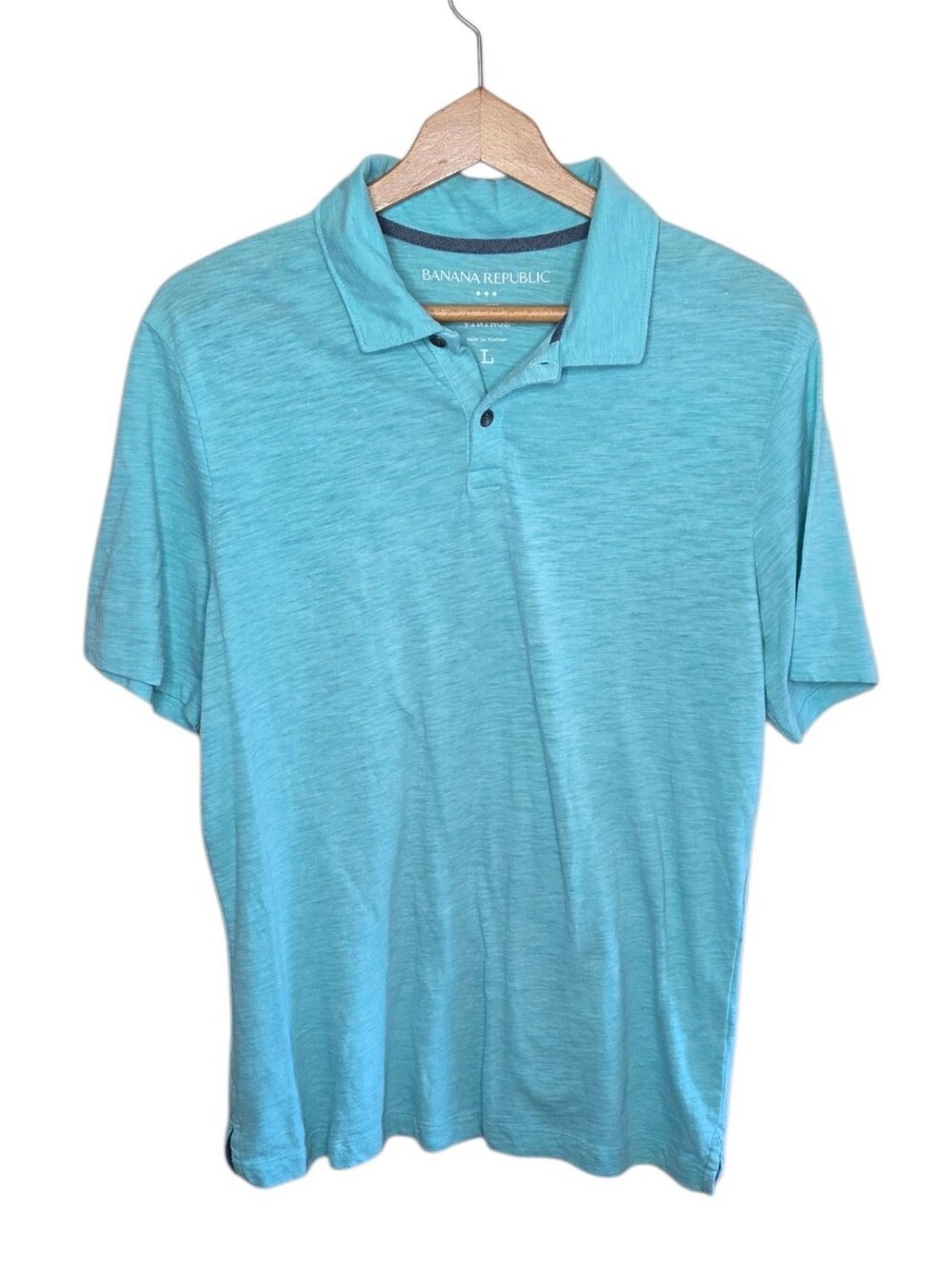 Banana Republic Factory Slub Knit Vintage Short Sleeve Polo Size Large